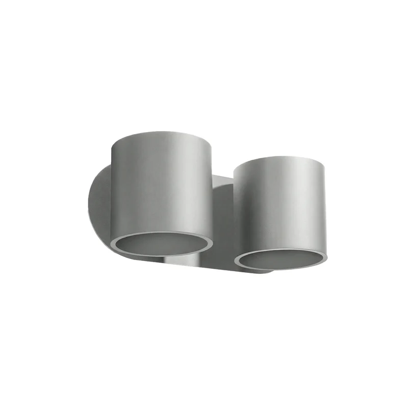 Moderne Wandleuchte aus Aluminium in Grau für das Wohnzimmer – Nerion