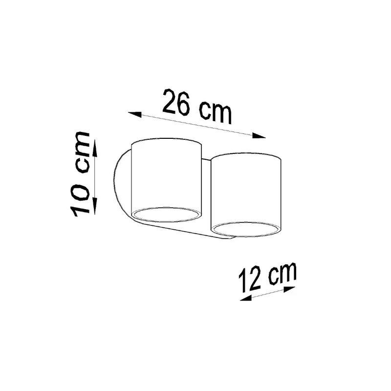 Moderne weiße zylindrische Wandleuchte – Oréziane