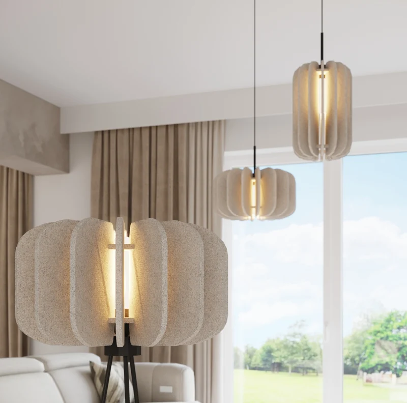 Pendelleuchte beige MULA 45