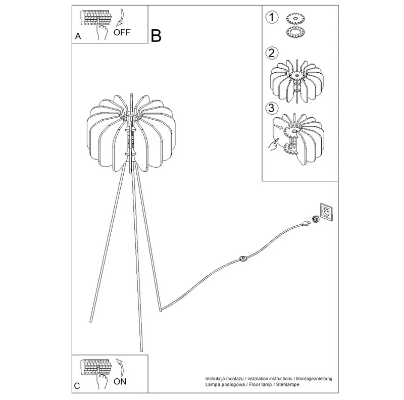 Wohnzimmer Stehlampe MULA