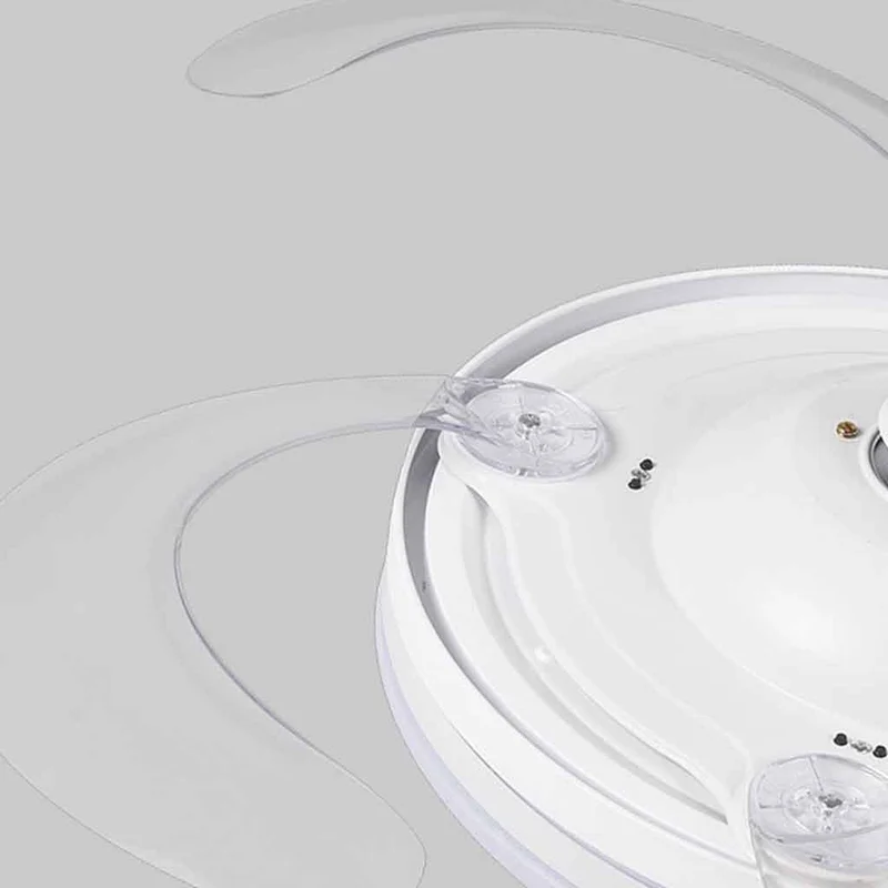 White Ceiling Fan Light Quiet with Retractable Blades