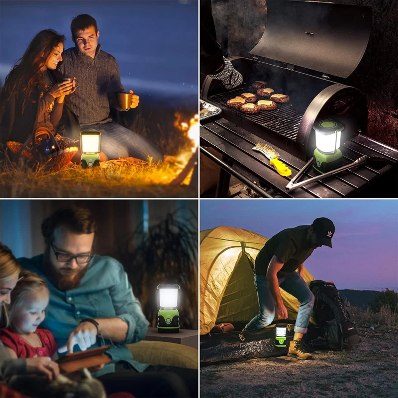 LE LED Campinglampe, Ultra Hell 1000 Lumen, 4 Leuchtmodi Dimmbar Suchscheinwerfer, Batteriebetrieben Notfallleuchte für Stromausfällen, Wandern, Notfall, Ausfälle und so weiter, 2 Stück