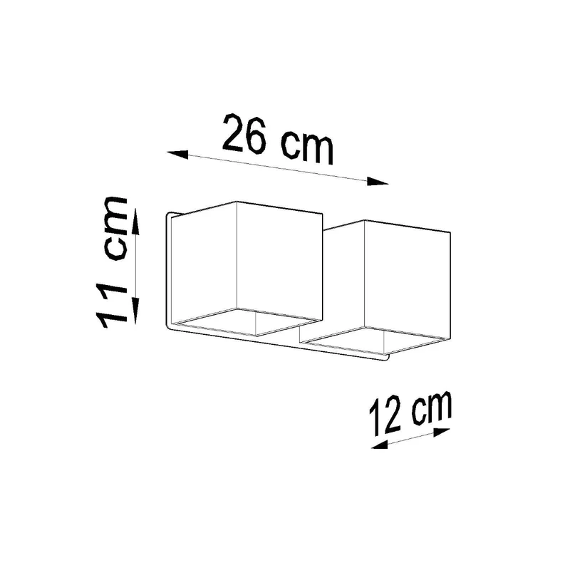 Minimalistische graue Wandleuchte mit doppeltem Lichtstrahl – Orphéon