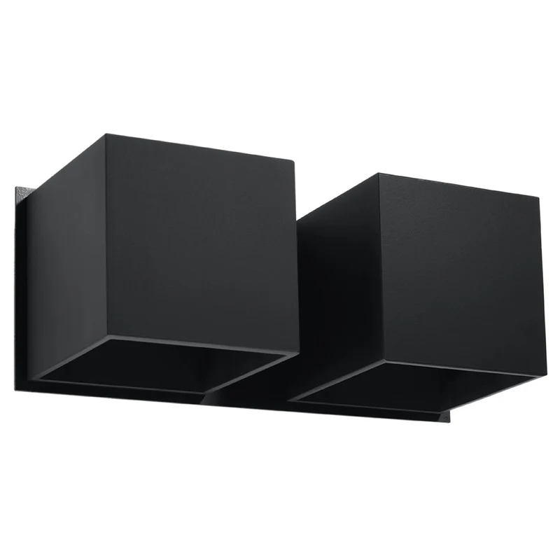 Moderne schwarze Aluminium-Wandleuchte – Noctarys