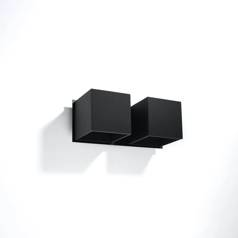 Moderne schwarze Aluminium-Wandleuchte – Noctarys