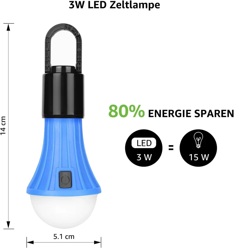 Campinglampe Aufladbar, Lepro Camping Zubehör Camping lampe Zeltlampe Glühbirne Notlicht, 7 Leuchtmodi, 2 Stück für Camping Abenteuer Angeln Garage Notfall Stromausfall