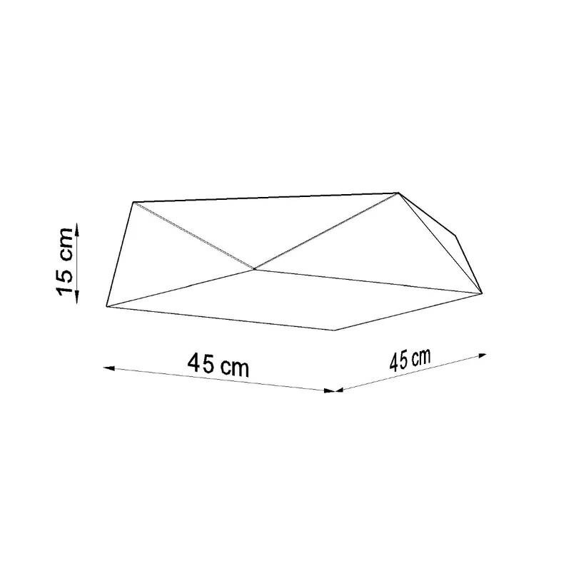 Moderner geometrischer Deckenleuchter silber Wohnzimmer – modèle Arcanis