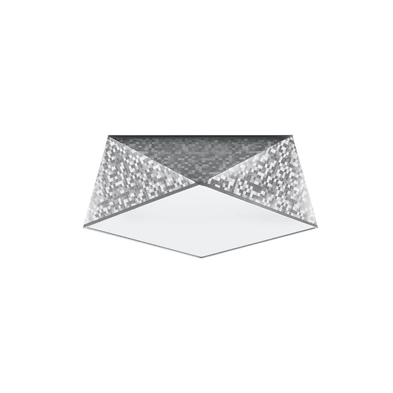 Moderner geometrischer Deckenleuchter silber Wohnzimmer – Orisca