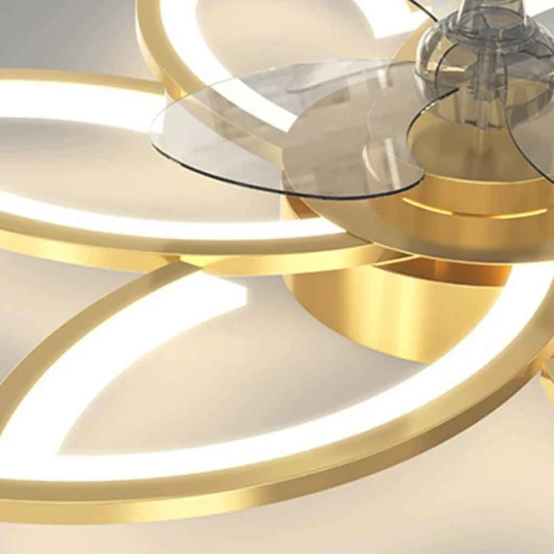 Flower Ceiling Fan with Light Semi-Flush, 3 Colors