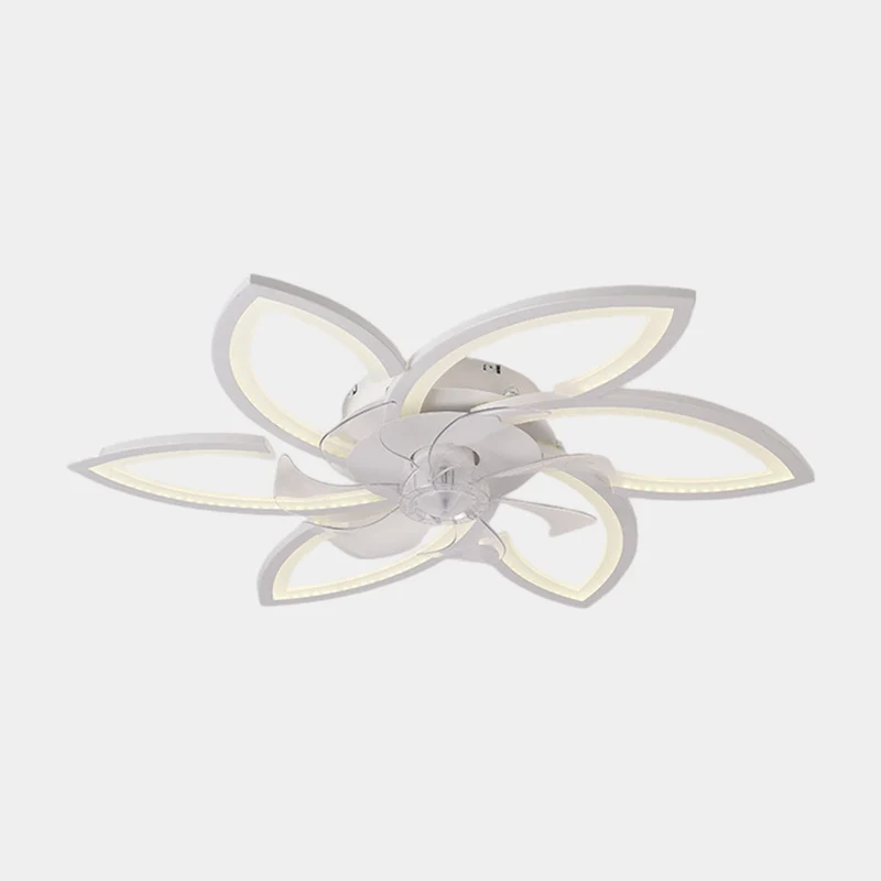 Flower Ceiling Fan with Light Semi-Flush, 3 Colors