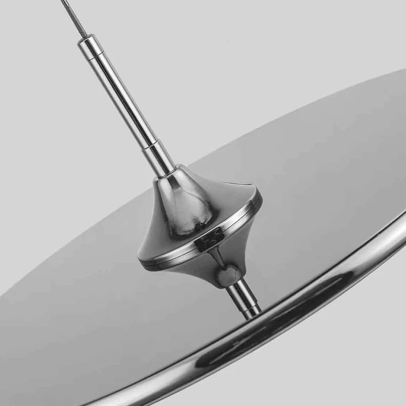 Flying Saucer Pendant Light Italian Round LED, Chrome / Black