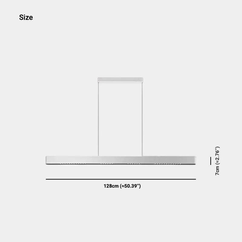 Linear Pendant Light Bright Dimmable LED Up & Down, Silver
