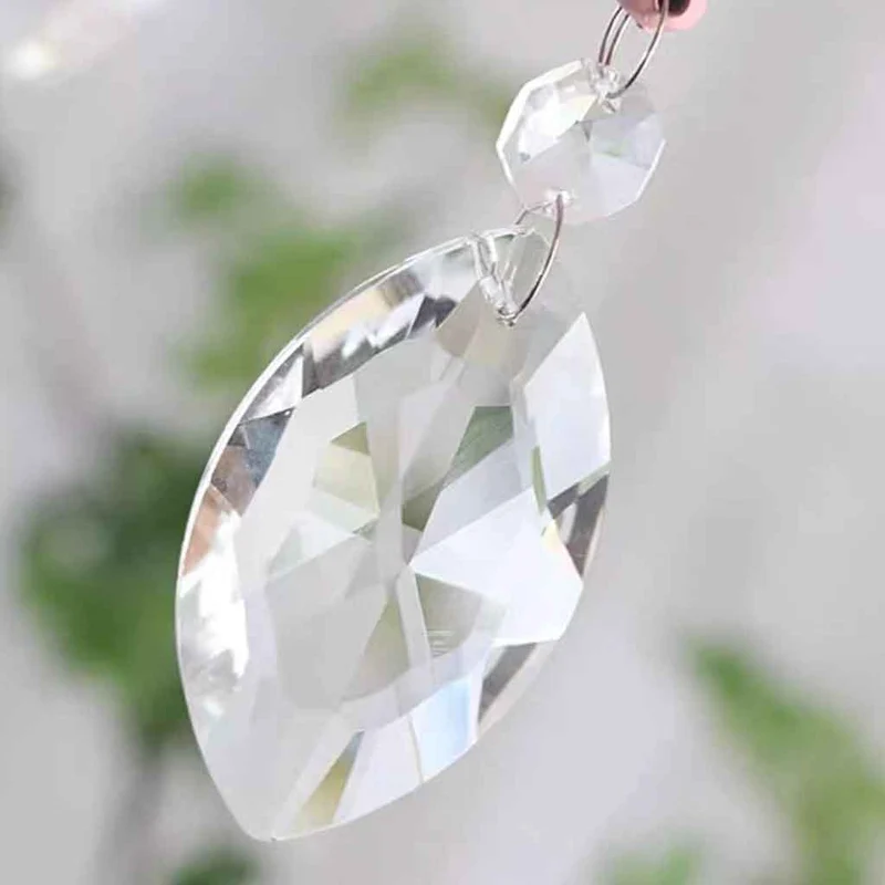 Candle Chandelier Crystal Drop Princess for Girls Room, Pink