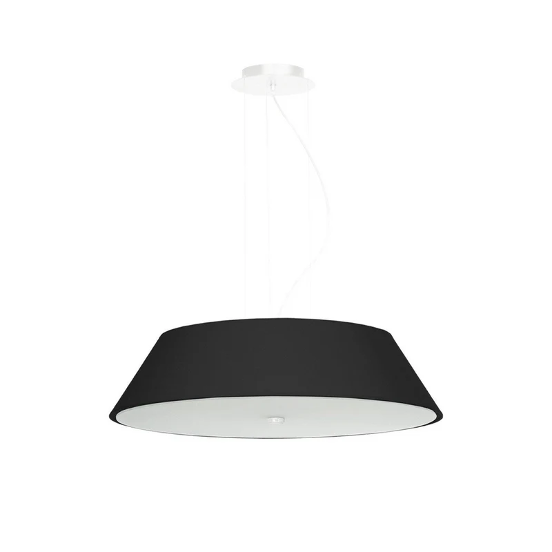 Minimalistische schwarze Stoff-Deckenleuchte für Wohnzimmer – Orphéa
