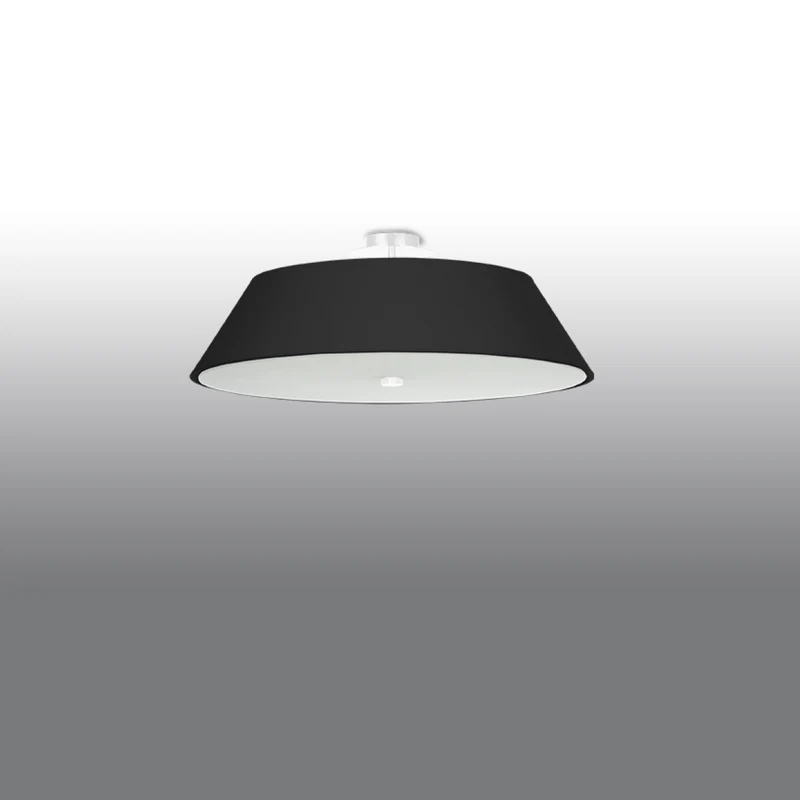 Minimalistische schwarze Stoff-Deckenleuchte für Wohnzimmer – Orphéa