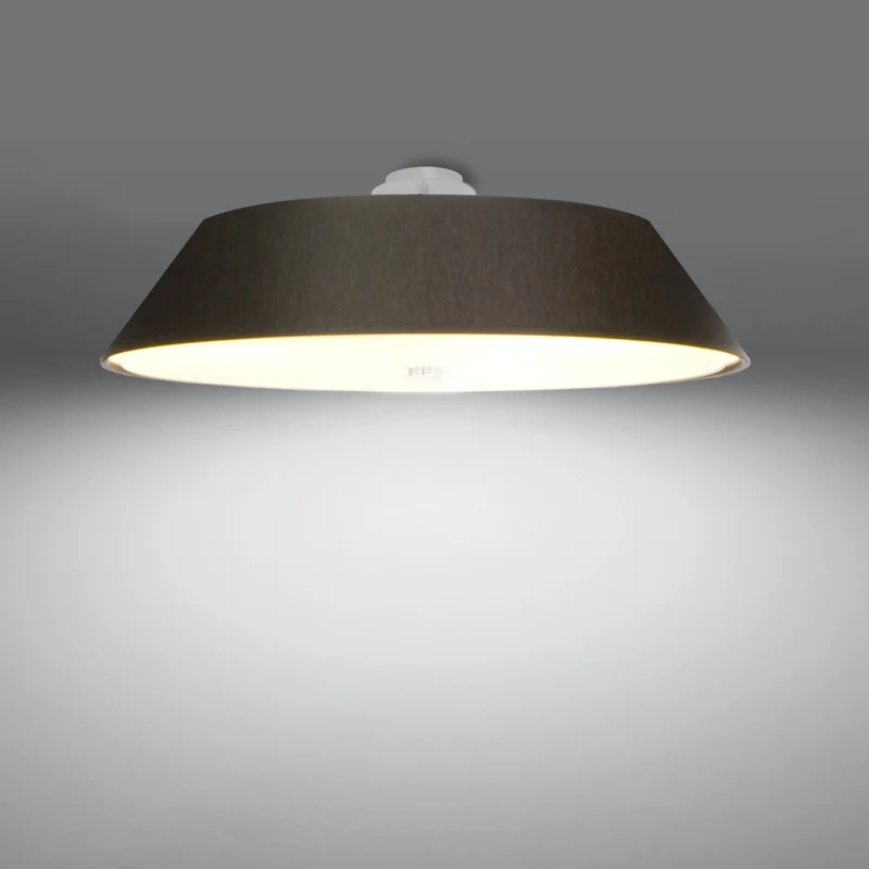 Minimalistische schwarze Stoff-Deckenleuchte für Wohnzimmer – Orphéa
