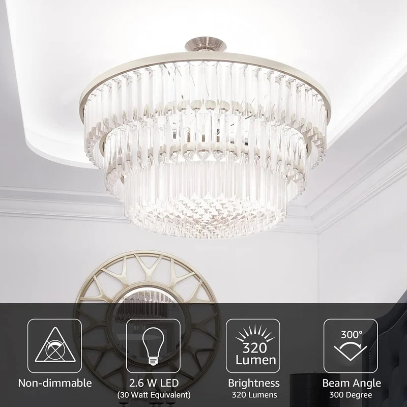 Lepro 2.6W G9 LED Lampe 320 Lumen, Kein Flackern, 6000k kaltweiß G9 LED Leuchtmittel Ersatz 30W G9 Halogenlampe, 300° Abstrahlwinkel, nicht dimmbar 5er Pack