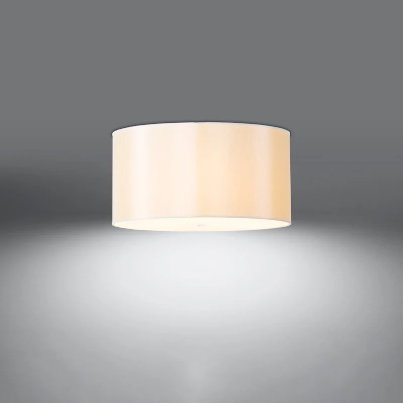 Minimalistische Deckenleuchte aus weißem Stoff für Wohnzimmer – Arvenis