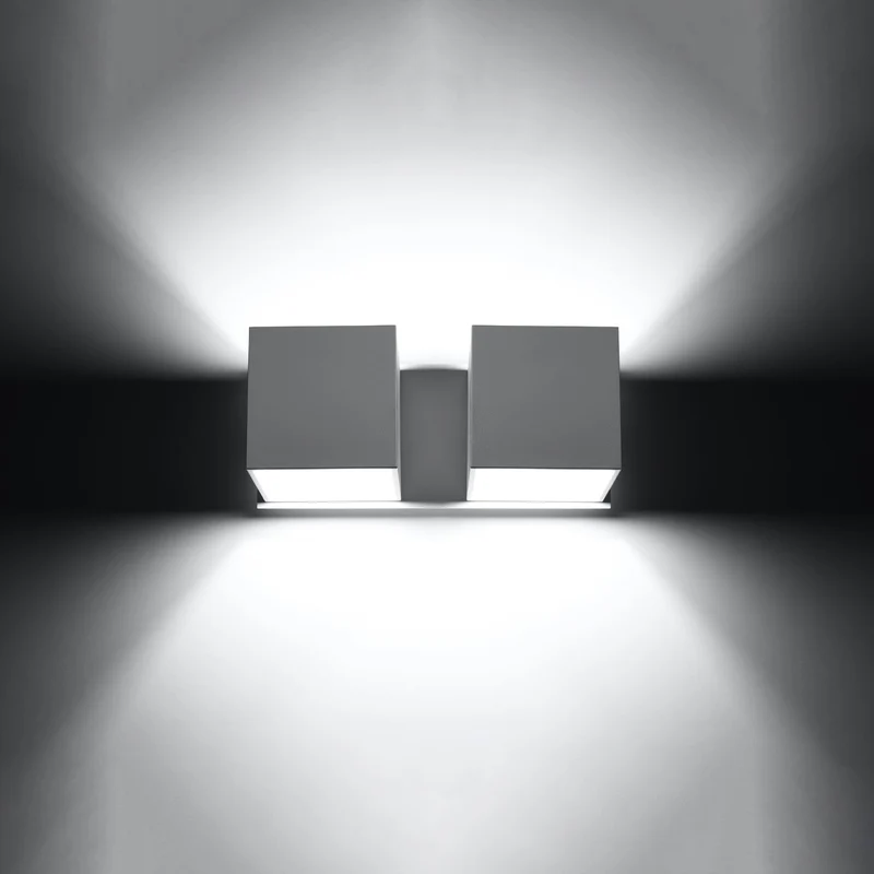 Moderne Wandleuchte aus weißem Aluminium – Asterion
