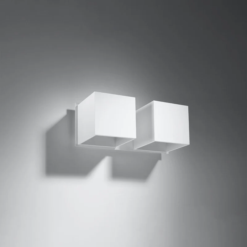 Moderne Wandleuchte aus weißem Aluminium – Asterion