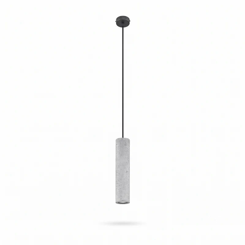 Industrielle graue Betontube-Hängelampe – Caldris