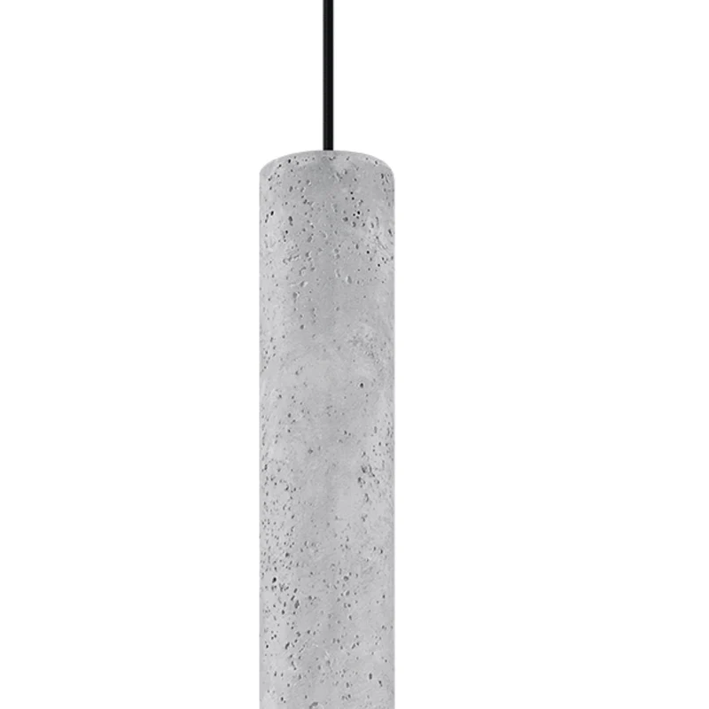 Industrielle graue Betontube-Hängelampe – Caldris