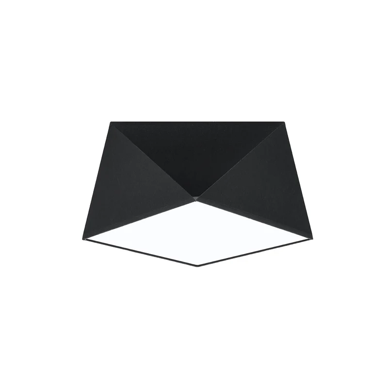 Moderner schwarzer geometrischer Deckenleuchter Wohnzimmer – Modell Noxaris