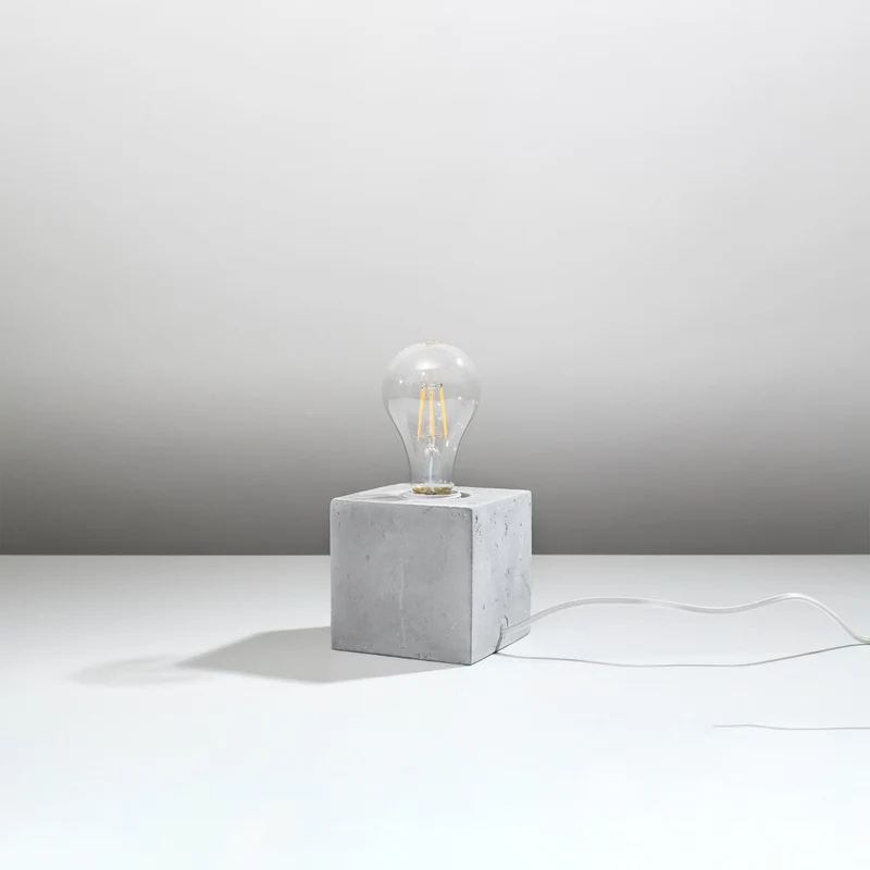 Minimalistische graue Betontischlampe – modèle Arkanis