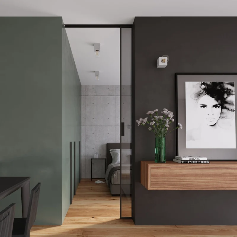 Minimalistische graue Betontischlampe – modèle Arkanis