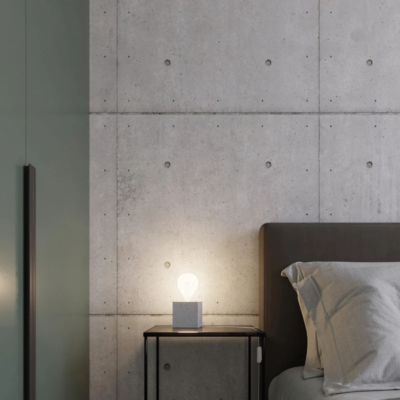 Minimalistische graue Betontischlampe – modèle Arkanis