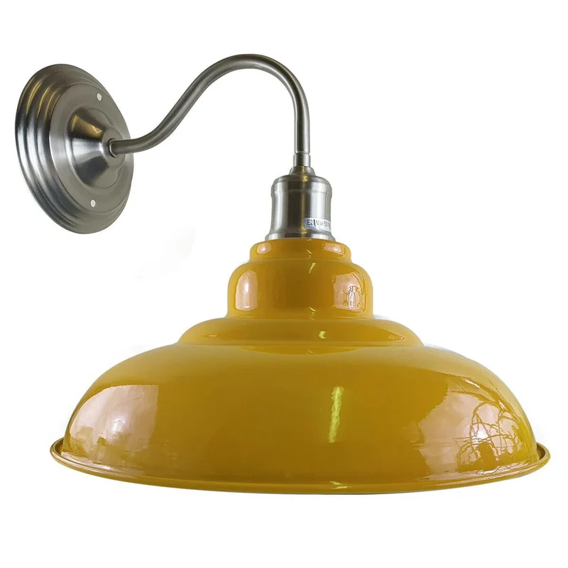 Vintage Schwanenhals Wandlampe | LEDSone Bunte Metall Lampe im Retro stil~3907