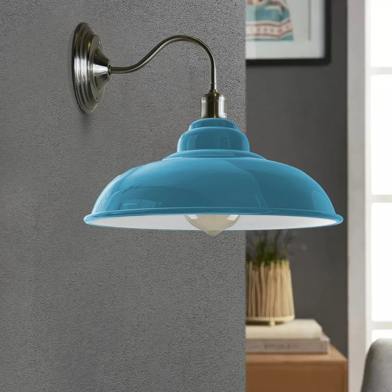 Vintage Schwanenhals Wandlampe | LEDSone Bunte Metall Lampe im Retro stil~3907