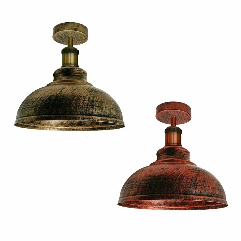 Industrie Deckenleuchte Vintage E27 Halb Unterputz Lampe ~3944