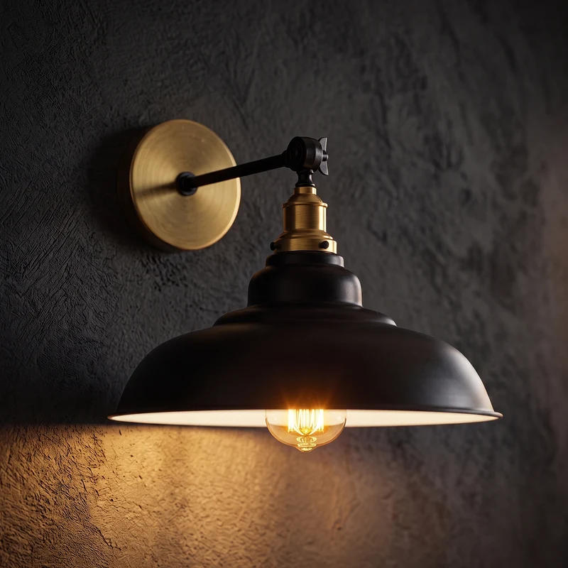 Verstellbare Wandleuchte – Vintage Fabrik Industrie Wandlampe | Ø 32cm | E27 ~3965