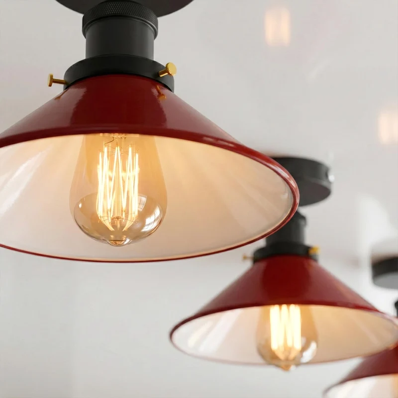 Retro Bistrolampe Decke – Industrie Vintage Deckenleuchte | Ø22cm | E27 ~4007
