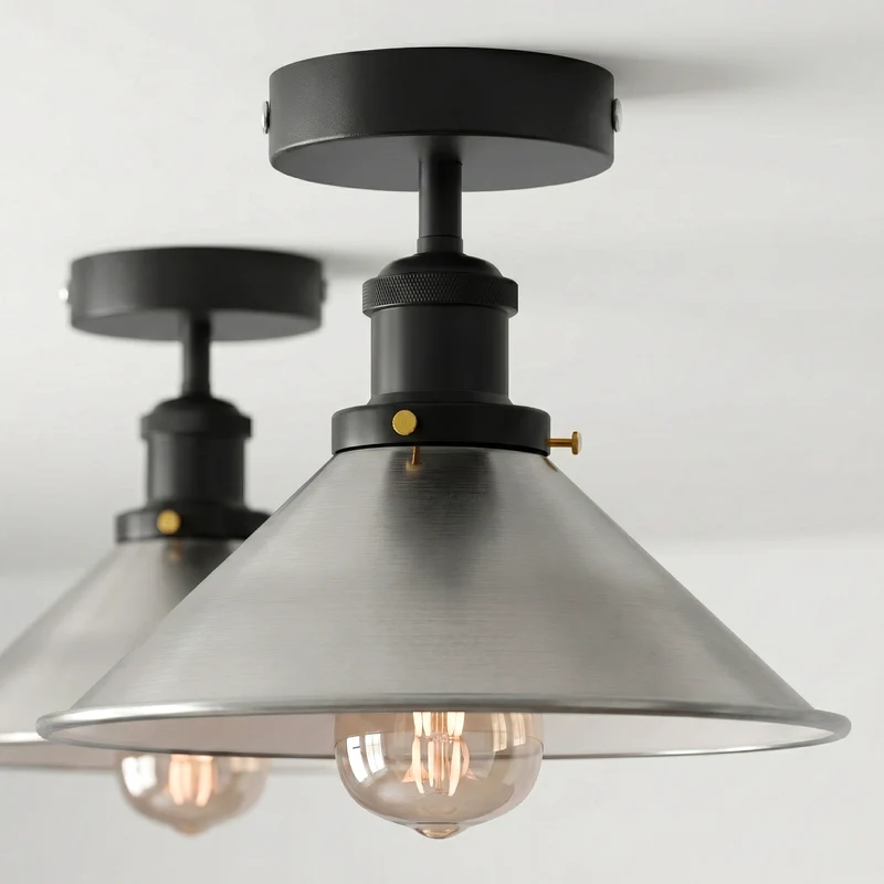 Retro Bistrolampe Decke – Industrie Vintage Deckenleuchte | Ø22cm | E27 ~4007