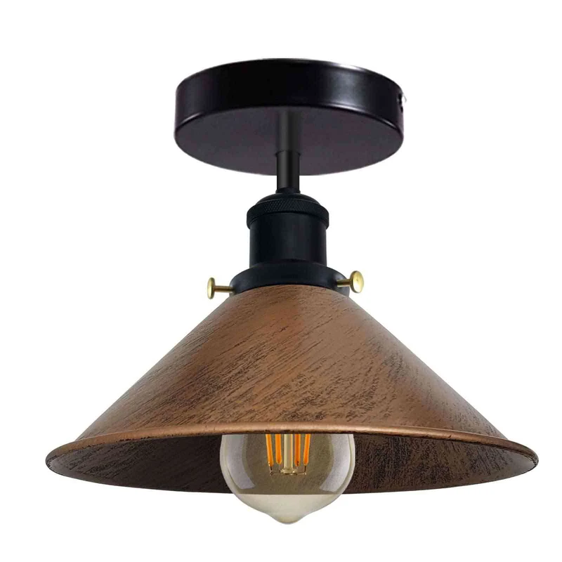 Retro Bistrolampe Decke – Industrie Vintage Deckenleuchte | Ø22cm | E27 ~4007