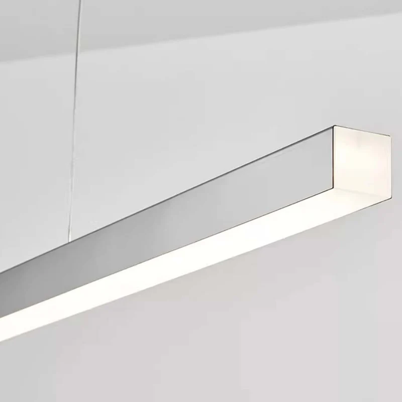 LED Linear Pendant Light Modern Simple, Silver