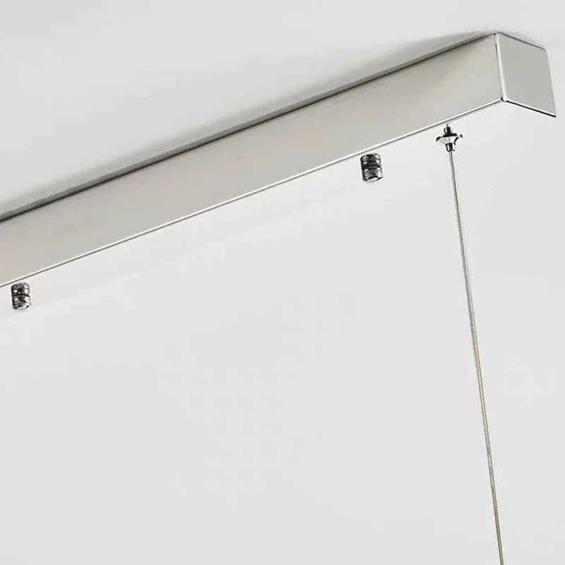 LED Linear Pendant Light Modern Simple, Silver