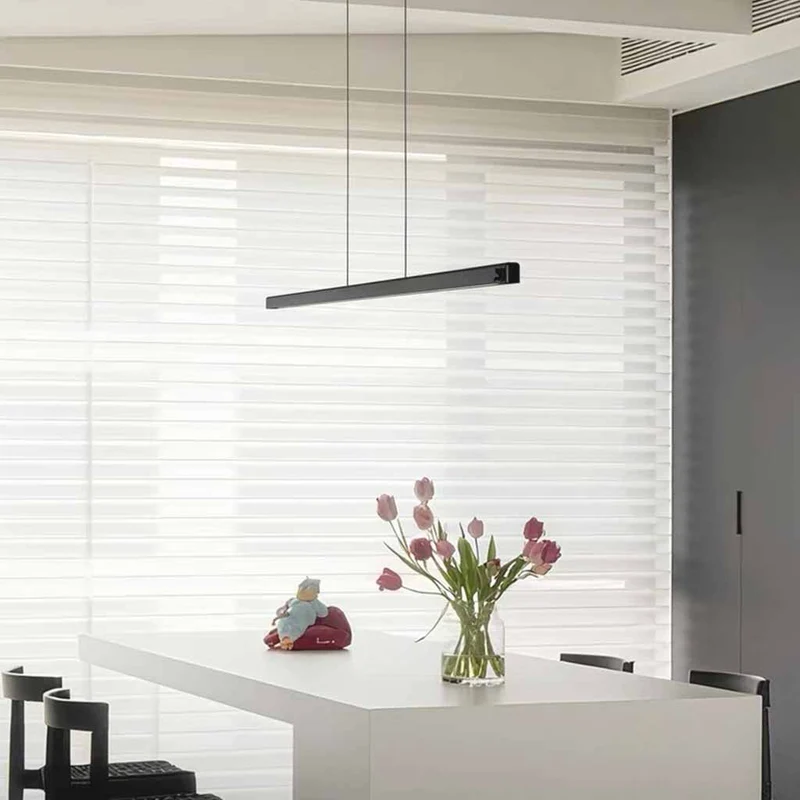 Minimalist Linear Pendant Light LED with a Dimmer Button