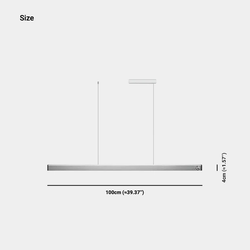 Minimalist Linear Pendant Light LED with a Dimmer Button