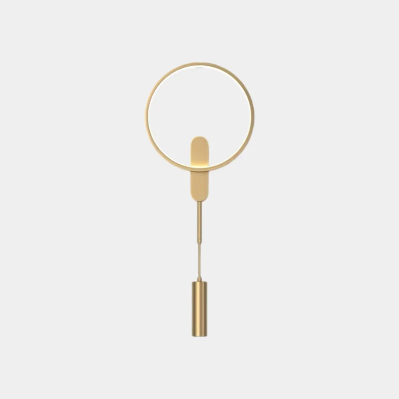Ring Wall Sconce Light Modern Copper LED, Gold / Black