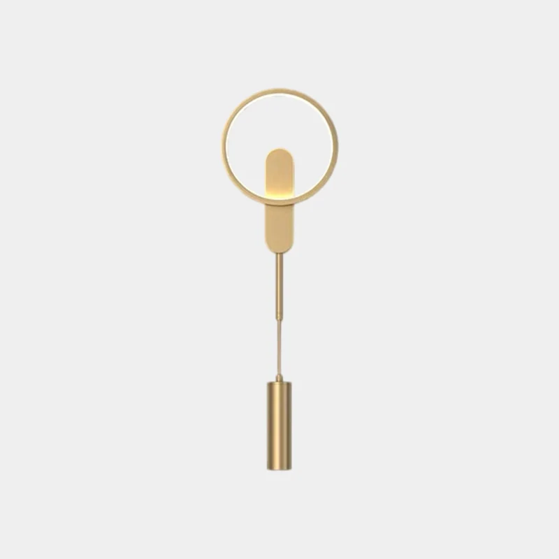 Ring Wall Sconce Light Modern Copper LED, Gold / Black