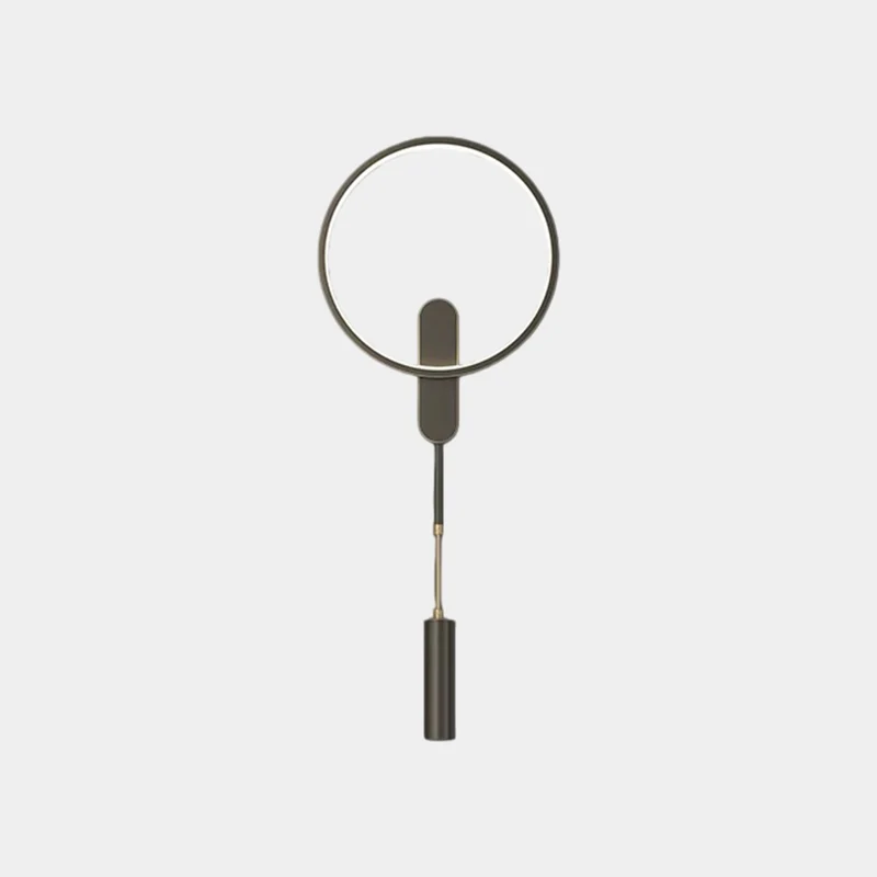 Ring Wall Sconce Light Modern Copper LED, Gold / Black