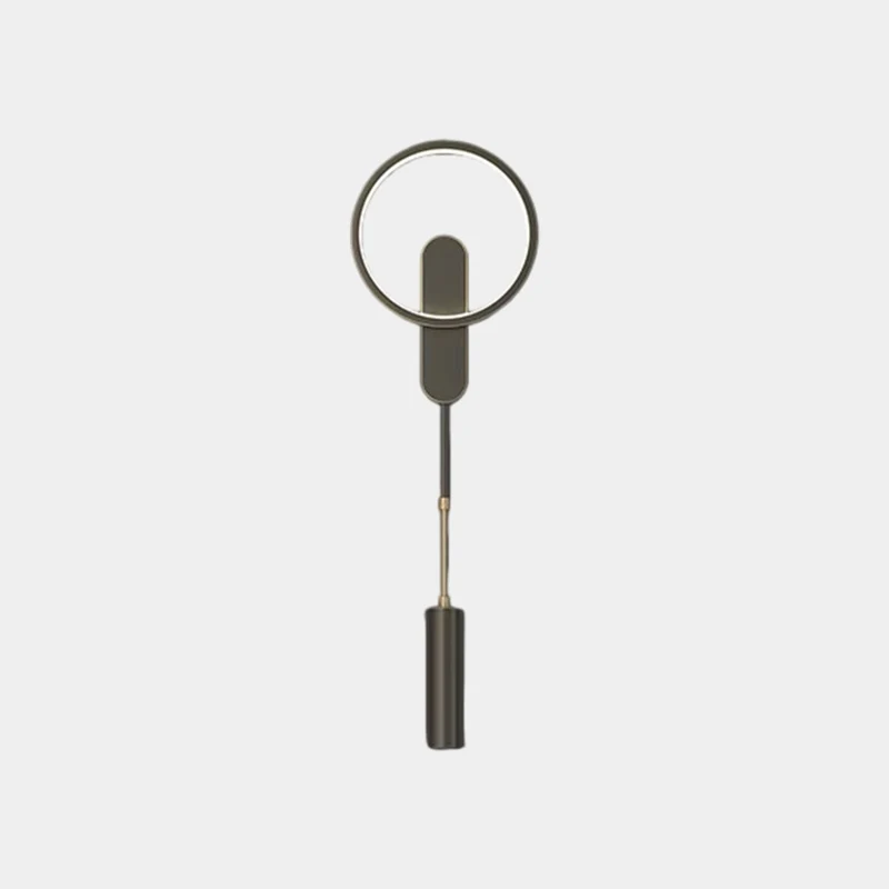 Ring Wall Sconce Light Modern Copper LED, Gold / Black