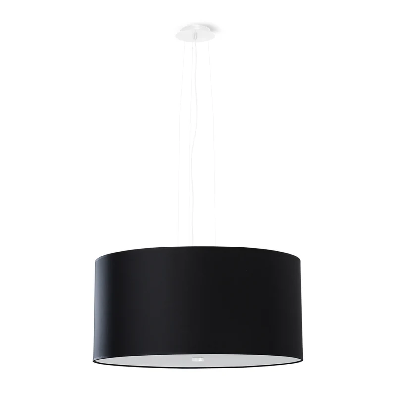 Kronleuchter minimalistisch schwarz 5 Glühbirnen Wohnzimmer - Modell Elaris