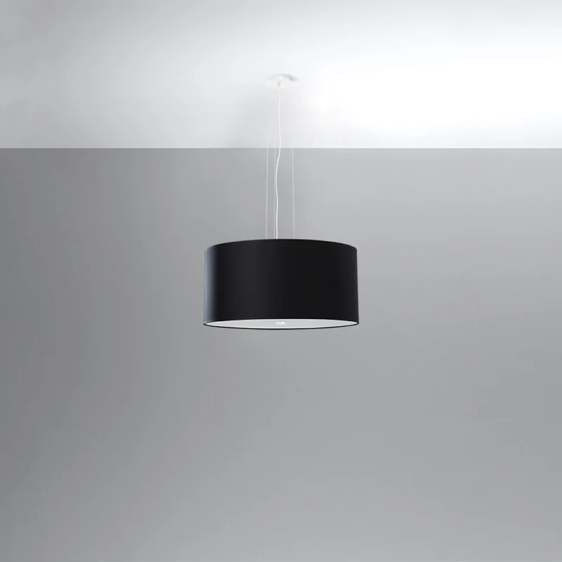 Kronleuchter minimalistisch schwarz 5 Glühbirnen Wohnzimmer - Modell Elaris