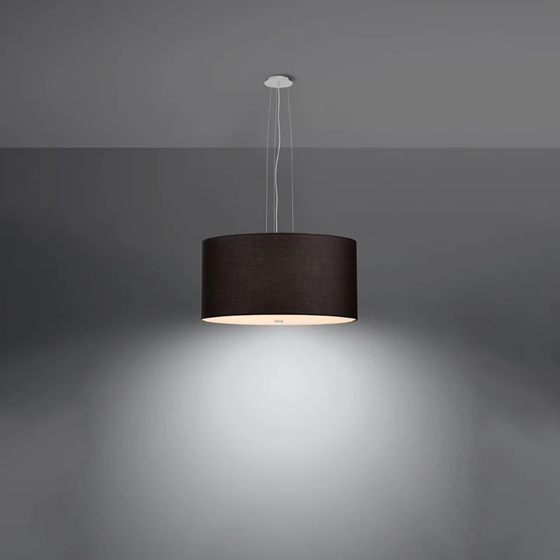 Kronleuchter minimalistisch schwarz 5 Glühbirnen Wohnzimmer - Modell Elaris