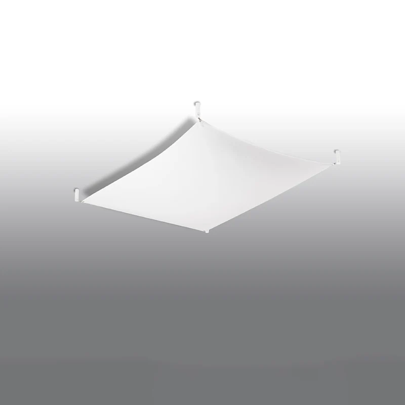 Minimalistische Deckenleuchte aus weißem Stoff für Wohnzimmer – Orphéa