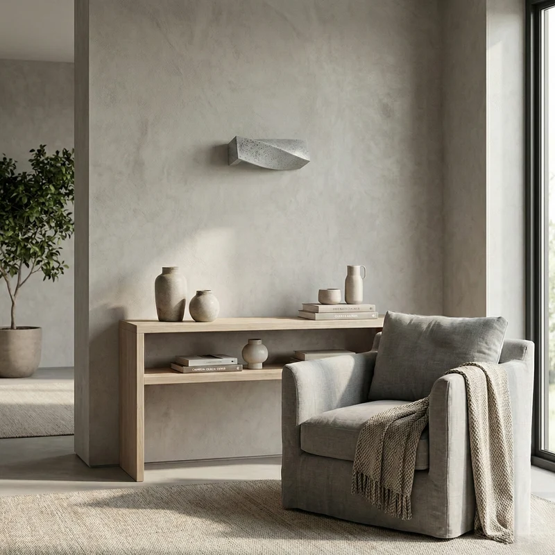 Wandleuchte aus grauem Beton Industriedesign – Modèle Caldria